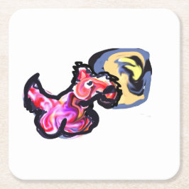 Wolf light moon rechteckiger pappuntersetzer