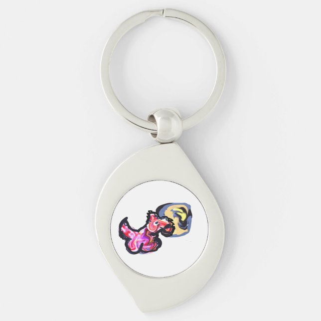 Wolf light moon  schlüsselanhänger (Vorderseite)