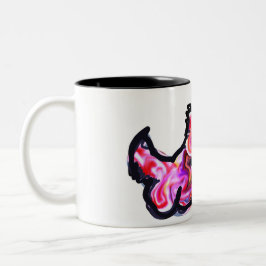 Wolf light moon zweifarbige tasse