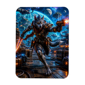 Wolf-Like Alien Pirate — Running Assault Magnet