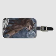 Wolf Luggage tag