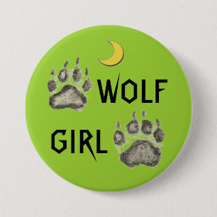 WOLF-MÄDCHEN-KNOPF BUTTON