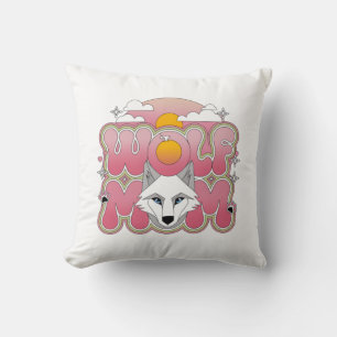 Wolf Mama - Fierce and Love Square Pillow Kissen