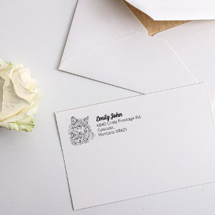 Wolf Mama Rücksendeadresse Gummistempel