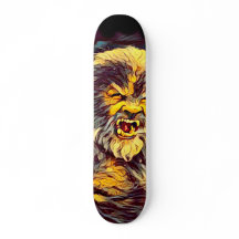 Wolf-Mann-Spritzpistolen-Skateboard