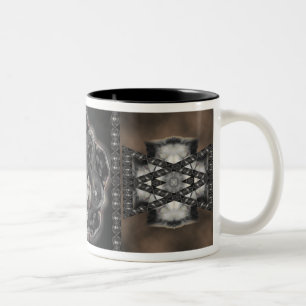 Wolf-Medizin Zweifarbige Tasse