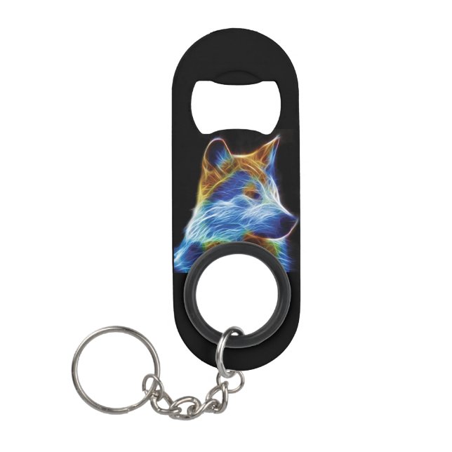 Wolf Mini Flaschenöffner (Vorderseite)