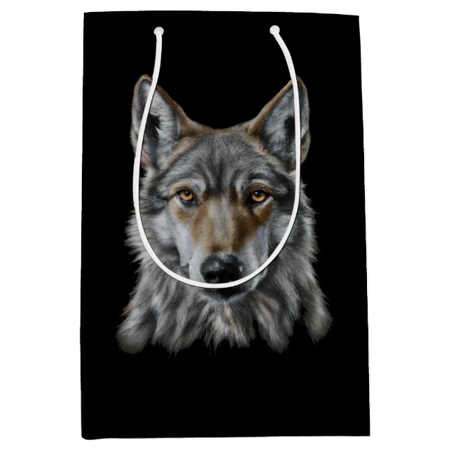 Wolf Mittlere Geschenktüte (Vorderseite)