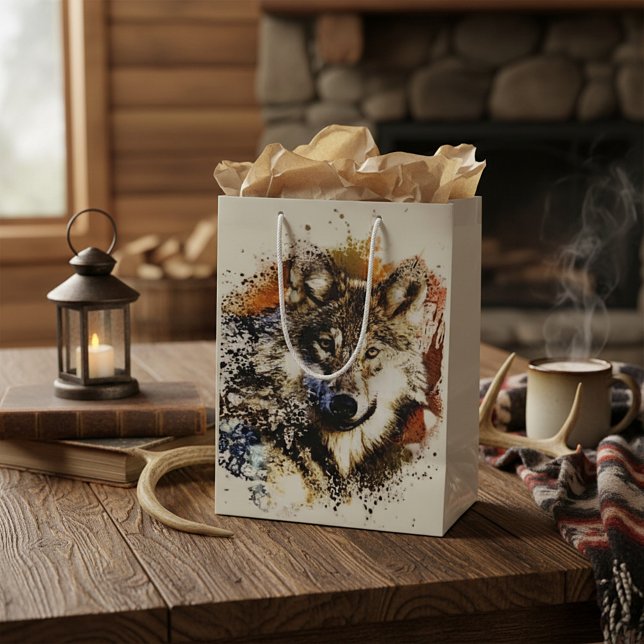 Wolf Mittlere Geschenktüte (Von Creator hochgeladen)