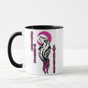 Wolf/Mond.. Brustkrebs Tasse