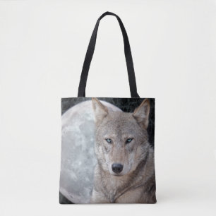 Wolf Mond Ganzdruck-Tasche Tasche