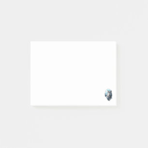 Wolf Mond Grafik Heulend ,Unter Vollmondnacht Post-it Klebezettel
