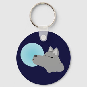 Wolf-Mond Schlüsselanhänger