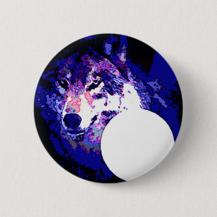Wolf & Moon Button