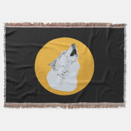 Wolf & Moon Decke