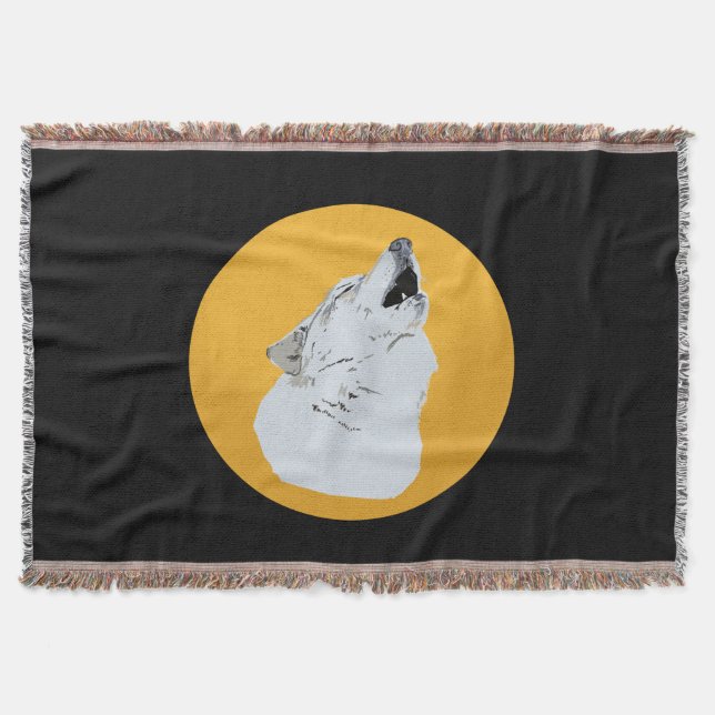 Wolf & Moon Decke (Vorderseite)