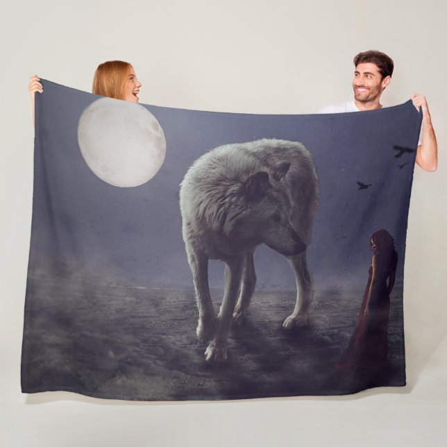 WOLF MOON FANTASY FLEECEDECKE (Beispiel)