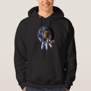 Wolf Moon Motif Pack Wild Lupus farbenfrohe Wölfe Hoodie