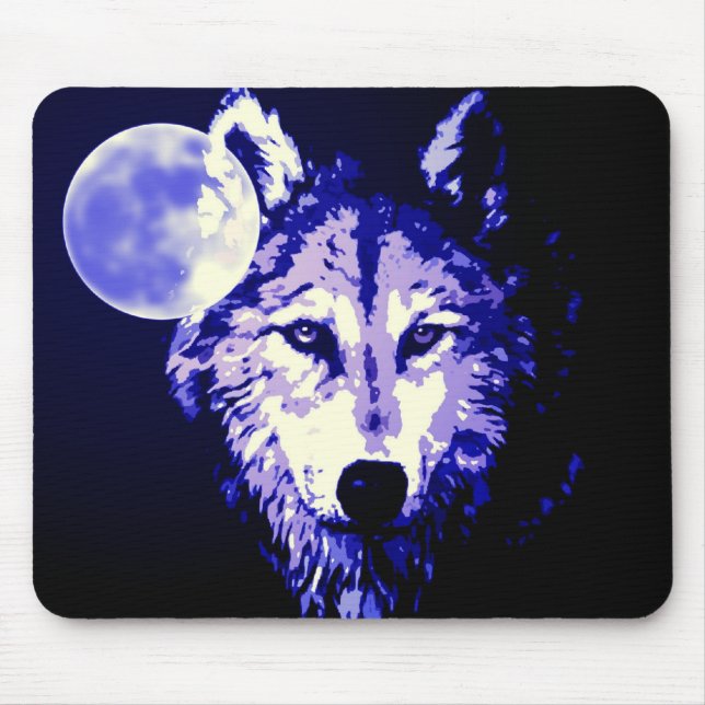 Wolf & Moon Mousepad (Vorne)