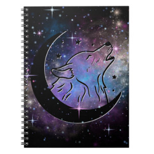 Wolf Moon Spiral Notebook Notizblock