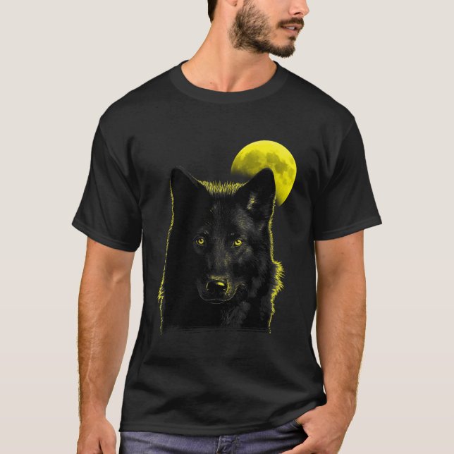 Wolf Moon Wolf im Mondlicht 1 T-Shirt (Vorderseite)