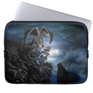 Wolf Moon - Wolf mit Golem Laptopschutzhülle