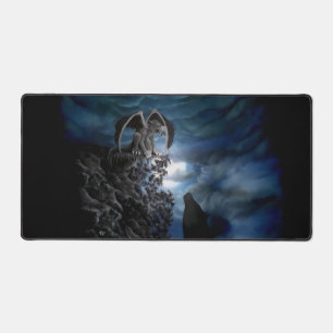 Wolf Moon - Wolf mit Golem Schreibtischunterlage