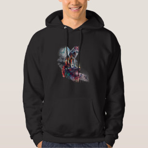 Wolf Motif Animal Lover Forest Art Wildes Tier Nat Hoodie