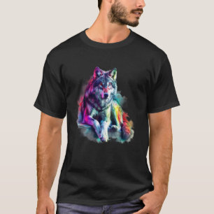 Wolf Motif Animal Lover Forest Art Wildes Tier Nat T-Shirt