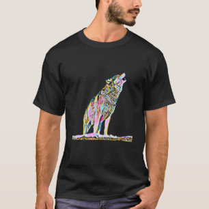 Wolf Motif Pack Moon Wild Lupus farbenfrohe Wölfe T-Shirt