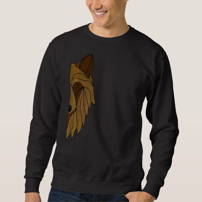 Wolf Motif Predator Face Wolfs 2 Sweatshirt (Vorderseite)