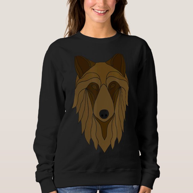 Wolf Motif Predator Face Wolfs 2 Sweatshirt (Vorderseite)