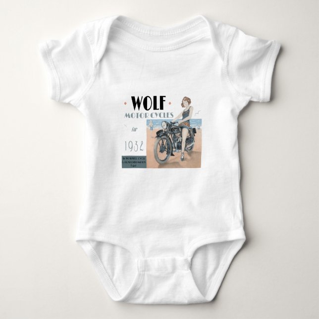 Wolf Motorräder Baby Bodysuit Strampler (Vorderseite)