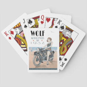 Wolf Motorräder Spielkarten