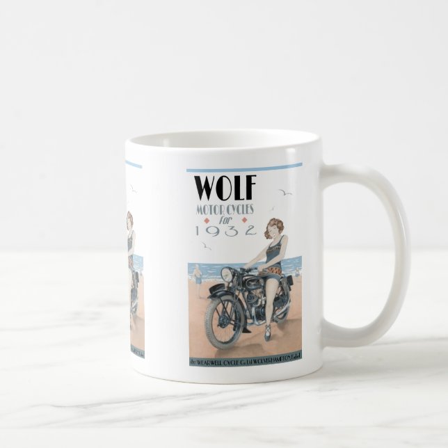 Wolf Motorräder Tasse (Rechts)