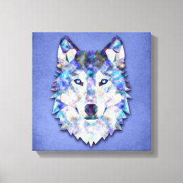 Wolf Multi Color Mixed Media Design 1 Leinwanddruck