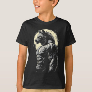 Wolf Muskeln Bodybuilding Werewolf T-Shirt
