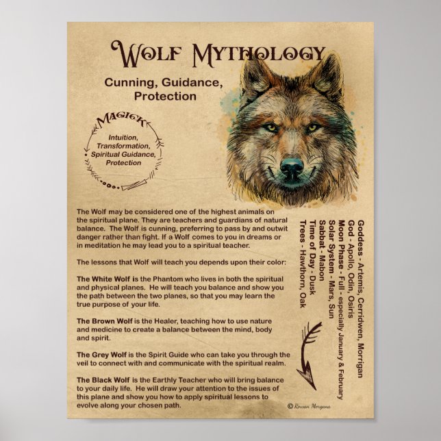 WOLF MYTHOLOGIE POSTER (Devant)