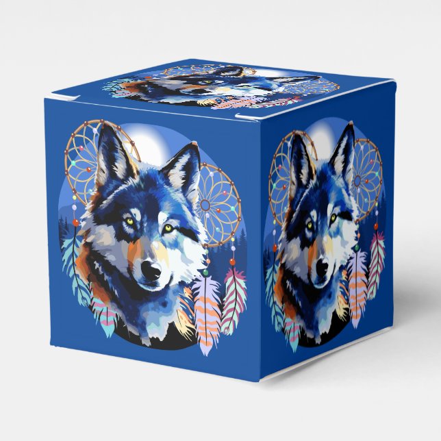 Wolf Native Animal Spirit Geschenkschachtel (Vorderseite)
