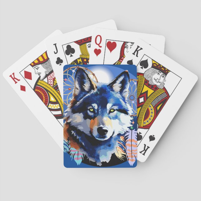 Wolf Native Animal Spirit Spielkarten (Rückseite)