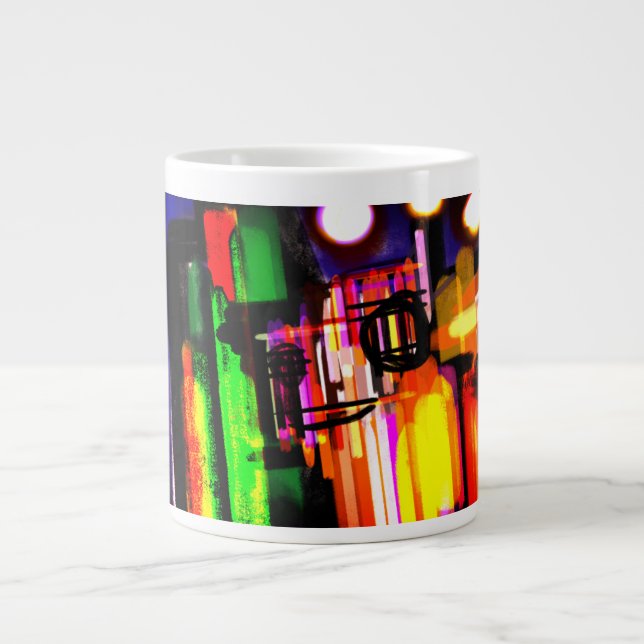 Wolf Nebelwald Jumbo-Tasse (Vorderseite)