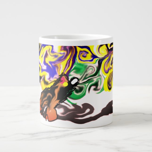 Wolf night stary  Jumbo-Tasse (Vorderseite)