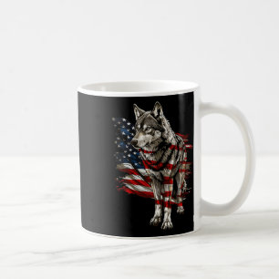 Wolf Outfit Patriotische Wölfe 4. Juli USA Kaffeetasse
