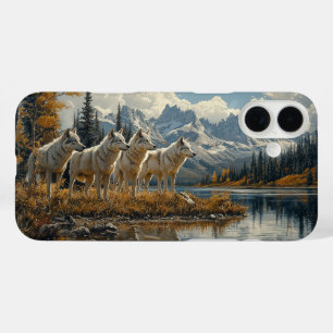 Wolf Pack am See iPhone 16 Plus Hülle