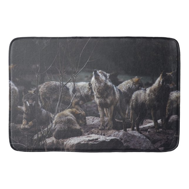 Wolf Pack Badematte (Vorderseite)