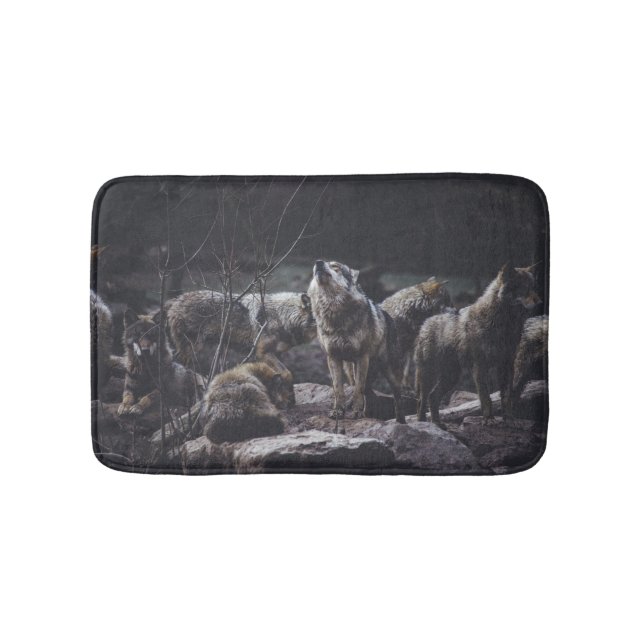 Wolf Pack Bath Mat Badematte (Vorderseite)