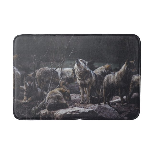 Wolf Pack Bath Mat Badematte (Vorderseite)