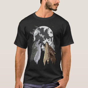 Wolf Pack Coole Wildtierästhetika Howling at T T-Shirt