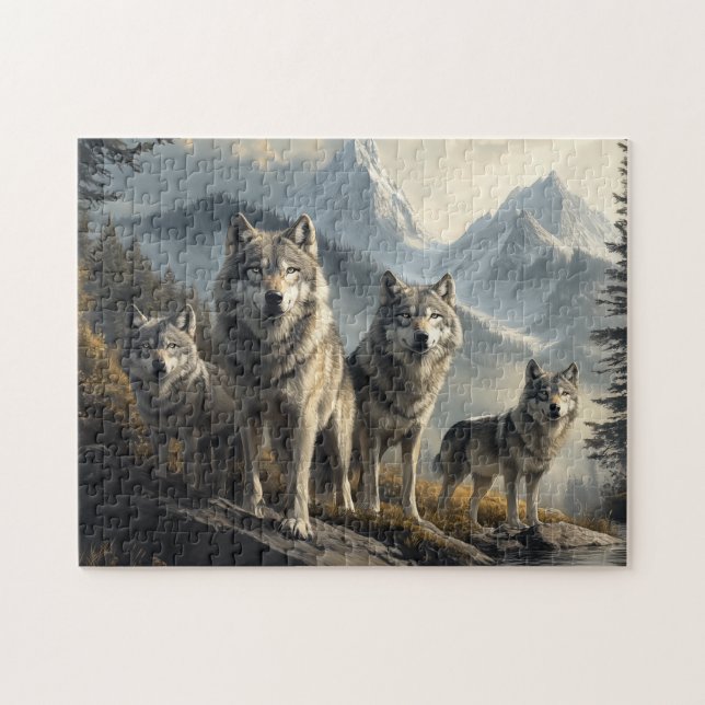 Wolf Pack in der Bergwelt (Horizontal)