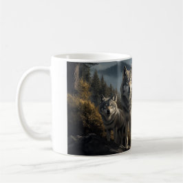 Wolf Pack in der Bergwelt Kaffeetasse